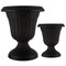 Pure Garden Outdoor Planter Set 2-Pack Large Small Plastic Urn Planters White